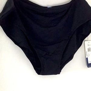 Leilani Plus Black Bikini Swim Bottom. Beach, Pool, 1pc.